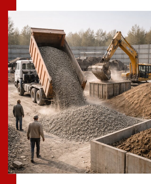 Доставка нерудных материалов с погрузкой и разгрузкой в Верхнем Уфалее