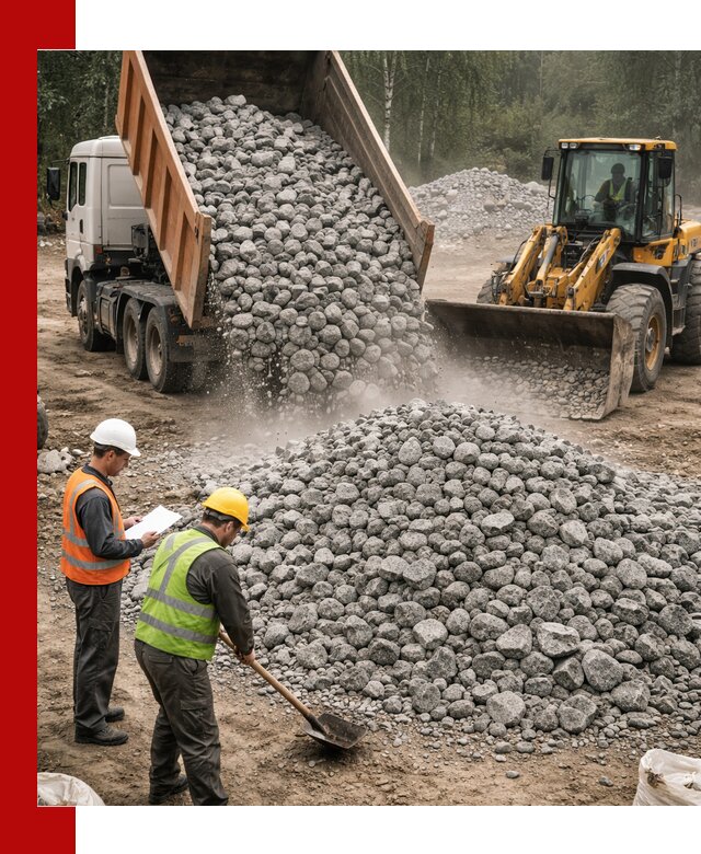 Гранитный щебень фракция 70-150 доставка в Верхнем Уфалее