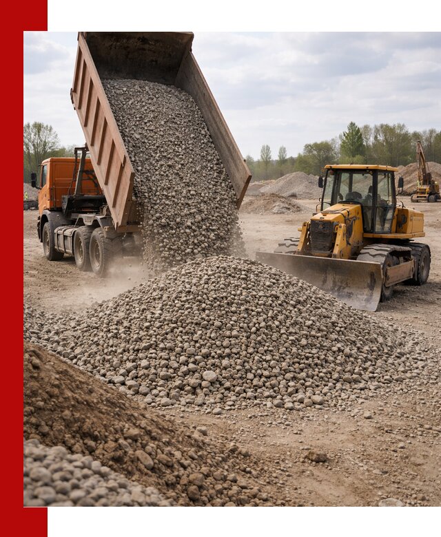 Доставка гравийного щебня фракции 40-70 в Верхнем Уфалее