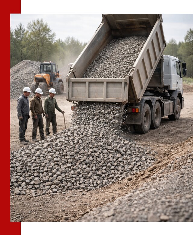 Доставка гравийного щебня фракции 70-120 в Верхнем Уфалее