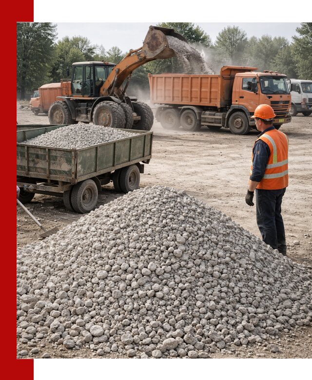 Доставка известнякового щебня фракция 20–40 в Верхнем Уфалее