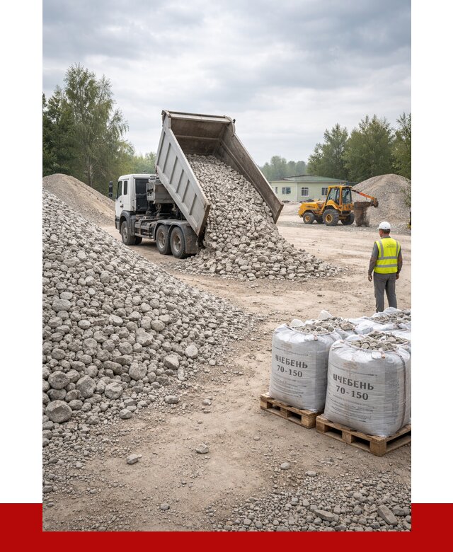 Известняковый щебень фракция 70-150 в Верхнем Уфалее от 1279 р. | ПРОНЕРУДВрф