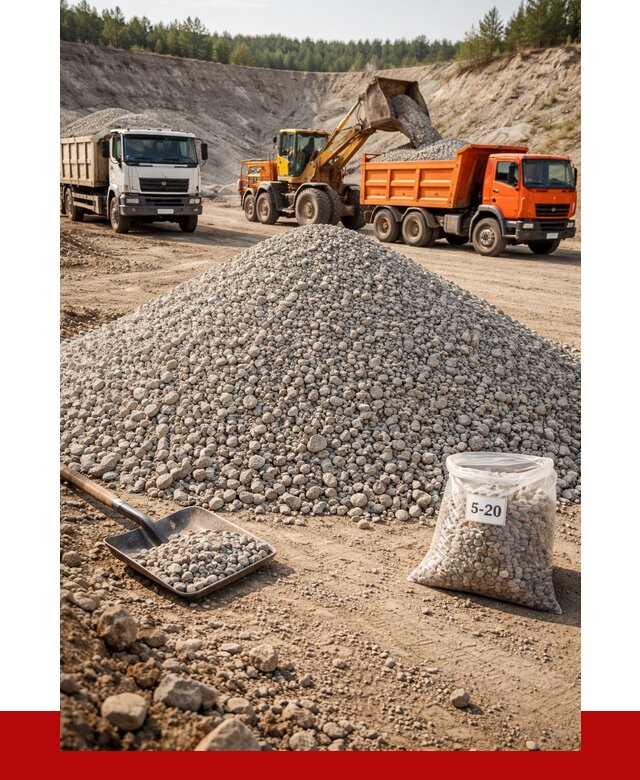 Доломитовый щебень фр. 5-20 в Верхнем Уфалее от 4298 р. | ПРОНЕРУДВрф