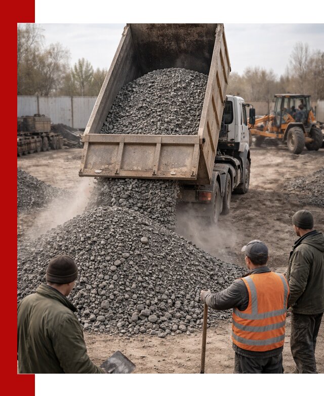 Доставка шлакового щебня в удобные сроки по выгодной цене в Верхнем Уфалее
