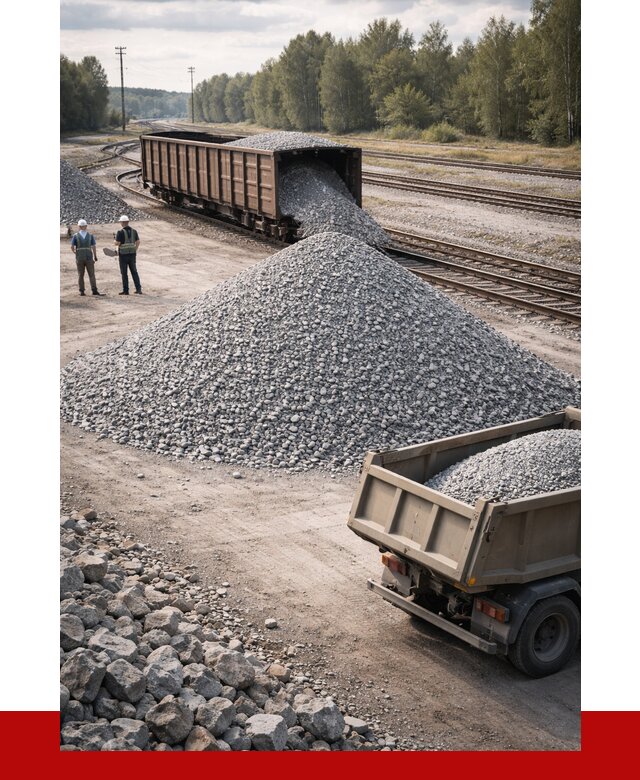 Железнодорожный щебень 20-60 в Верхнем Уфалее от 1740 р. | ПРОНЕРУДВрф