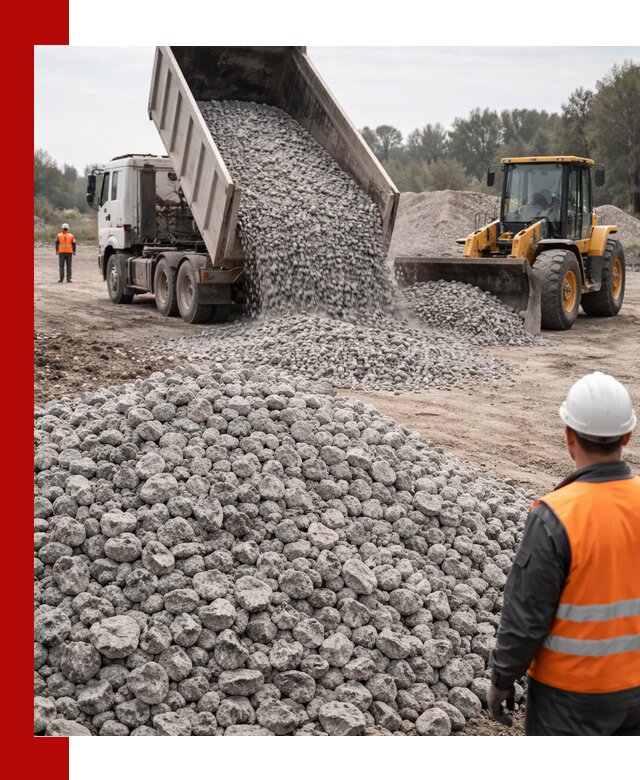 Доставка бетонного щебня фракции 20-40 в Верхнем Уфалее