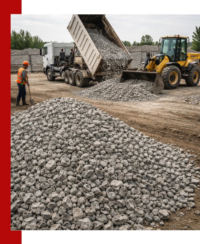 Доставка бетонного щебня фракции 40-70 в Верхнем Уфалее