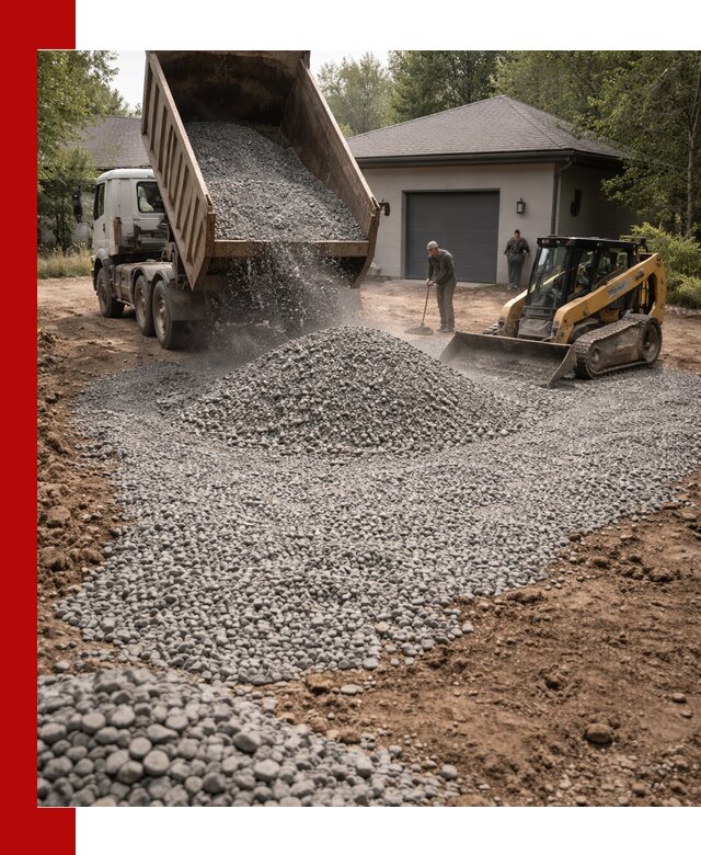 Щебень для парковки в Верхнем Уфалее: доставка и укладка качественного материала