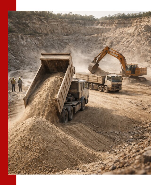 Карьерный песок навалом с доставкой в Верхнем Уфалее