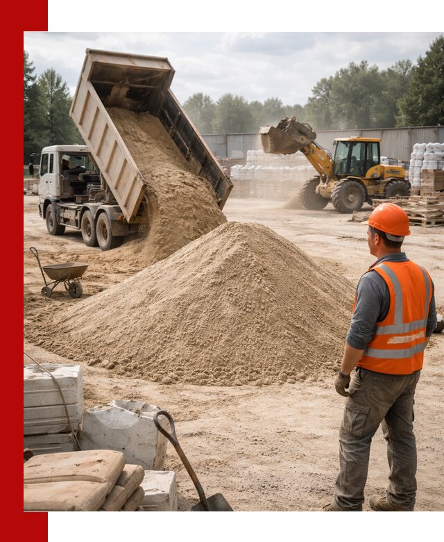 Доставка строительного песка с самосвалом в Верхнем Уфалее