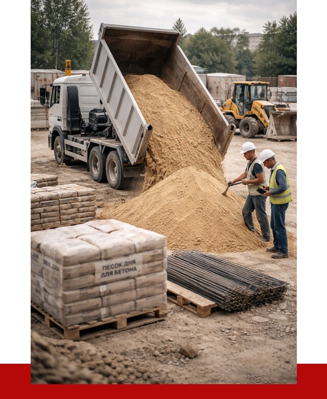 Песок для бетона в Верхнем Уфалее от 2559 р. с доставкой, ПРОНЕРУДВрф