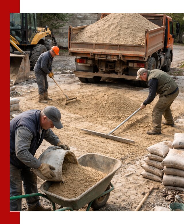 Поставка песка для стяжки в Верхнем Уфалее с быстрой доставкой