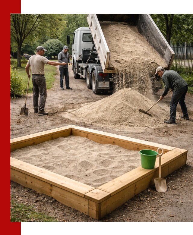 Песок для песочницы с доставкой в Верхнем Уфалее недорого и чистый