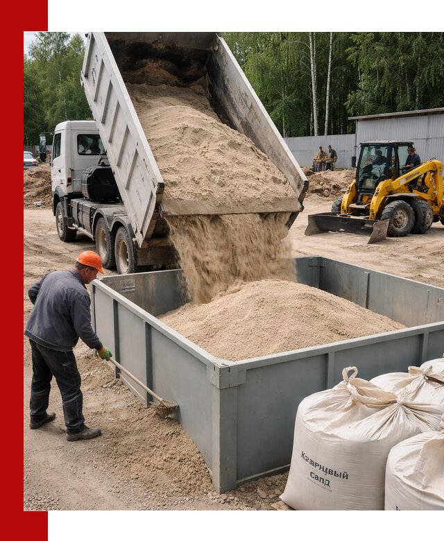 Кварцевый песок для фильтра в Верхнем Уфалее — доставка и качество