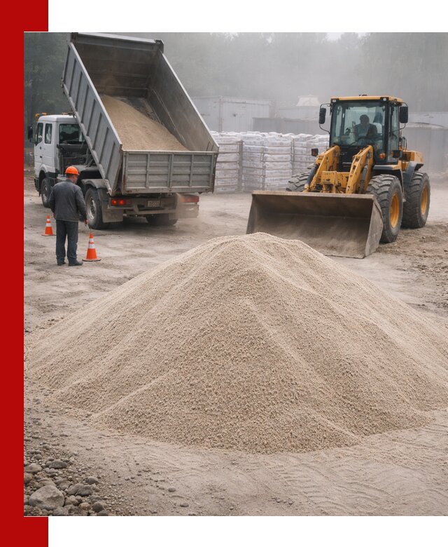 Кварцевый песок фракция 0–8 для стройработ в Верхнем Уфалее