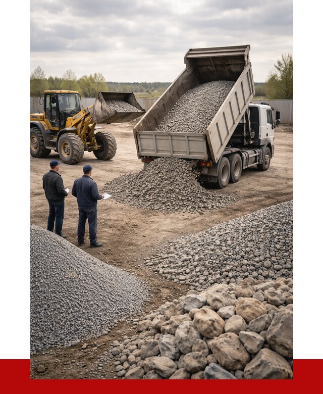 Гравий и камень с доставкой в Верхнем Уфалее от 4298 р. - ПРОНЕРУДВрф