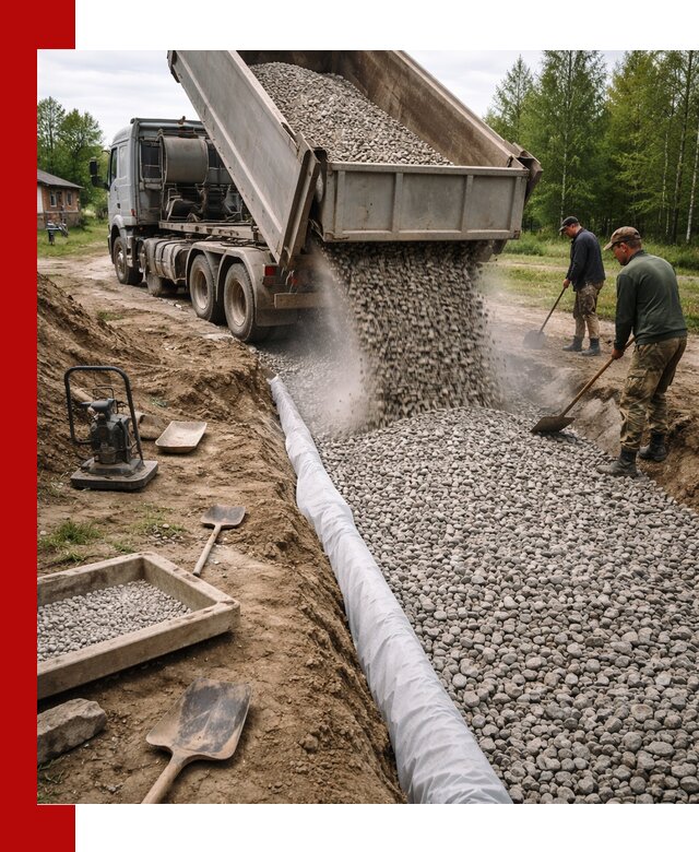 Гравий для дренажа с доставкой в Верхнем Уфалее качественный и недорогой