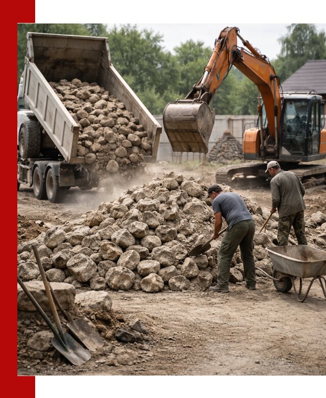 Доставка и разгрузка бутового камня в Верхнем Уфалее