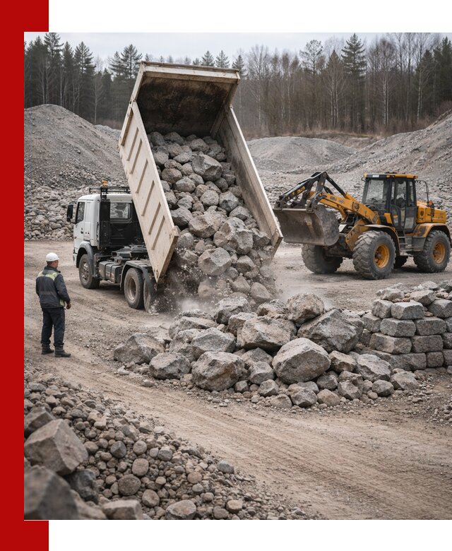 Доставка и продажа бутового гранитного камня в Верхнем Уфалее