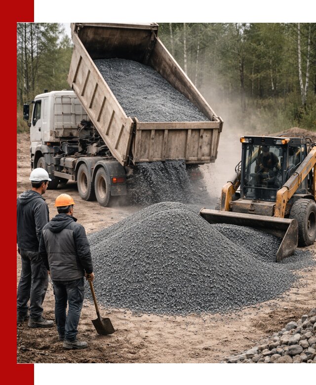 Гранитный отсев 0-5 с доставкой и разгрузкой в Верхнем Уфалее