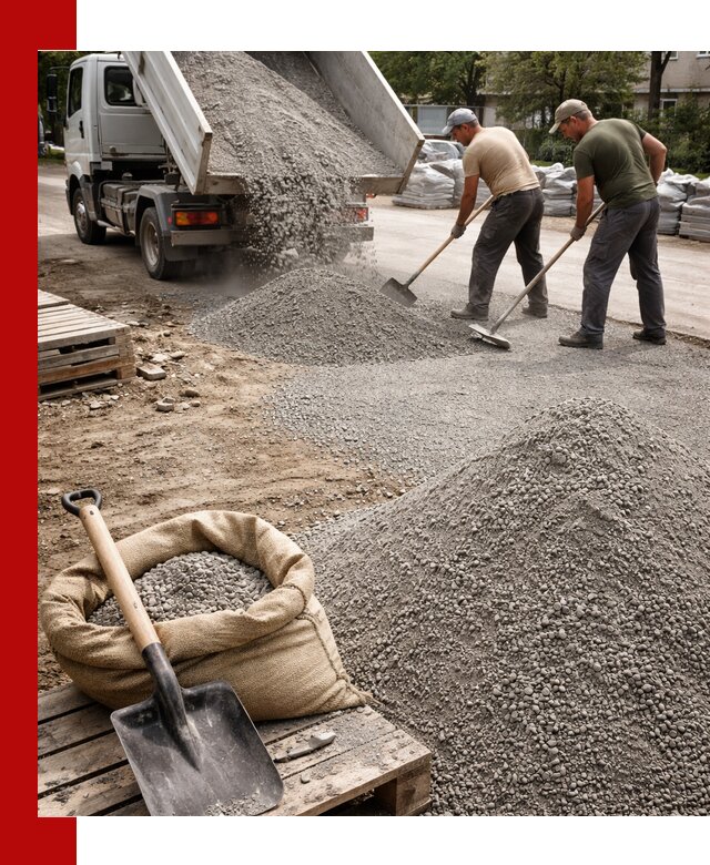 Отсев для тротуарной плитки в Верхнем Уфалее — доставка и укладка