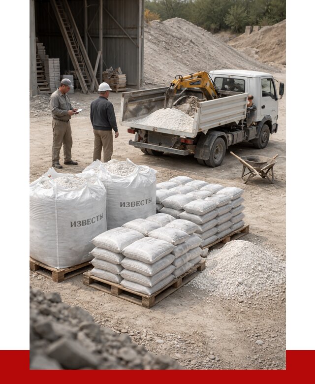 Известь строительная в Верхнем Уфалее с доставкой от 4298 р. | ПРОНЕРУДВрф