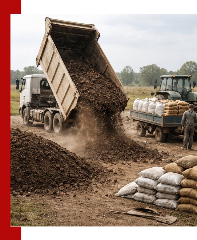 Доставка грунта и удобрений оптом в Верхнем Уфалее для сельхоз и строительства