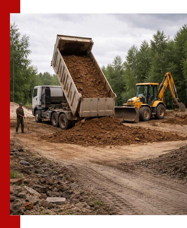 Доставка суглинка самосвалами в Верхнем Уфалее подсыпка и планировка