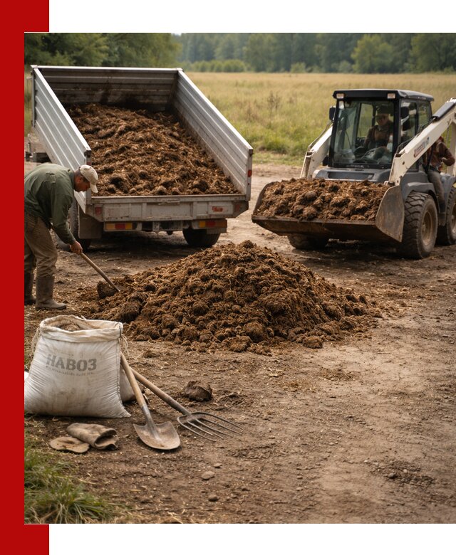 Доставка конского навоза в Верхнем Уфалее с разгрузкой и доставкой на объект