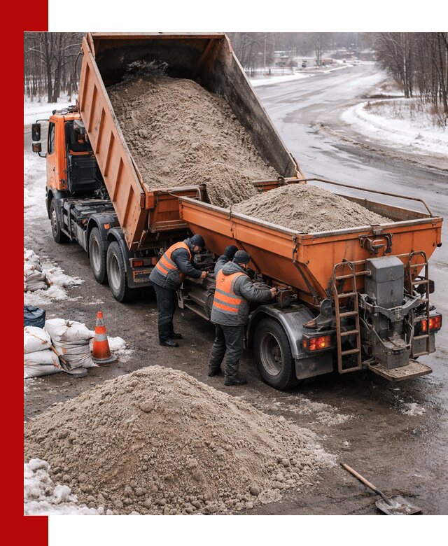 Поставка и вывоз пескосоля в Верхнем Уфалее оптом и в розницу