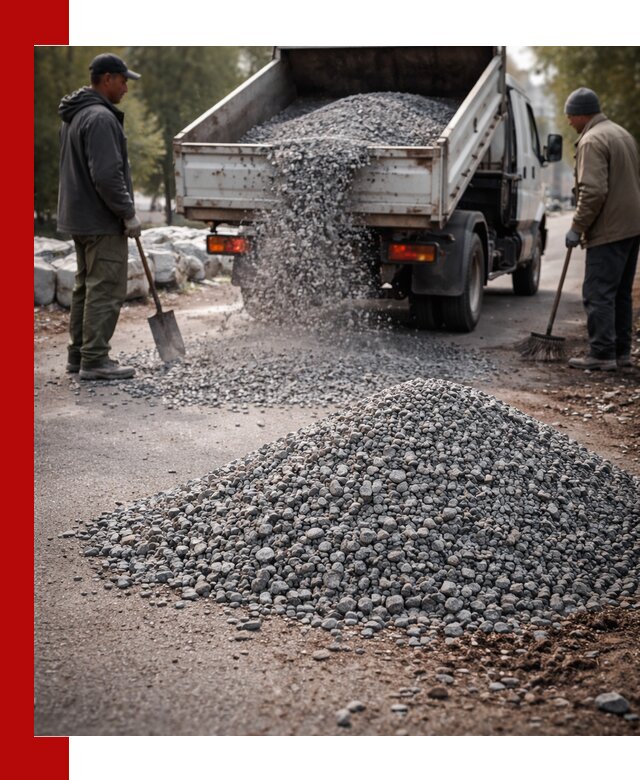 Гранитная крошка для посыпки дорог и тротуаров в Верхнем Уфалее