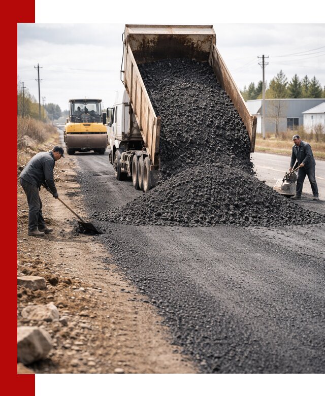Асфальтовая крошка для дорог в Верхнем Уфалее — поставка и доставка