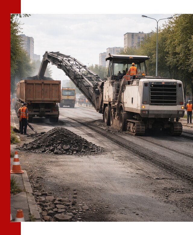 Фрезерованный асфальт в Верхнем Уфалее — удаление и вывоз старого покрытия