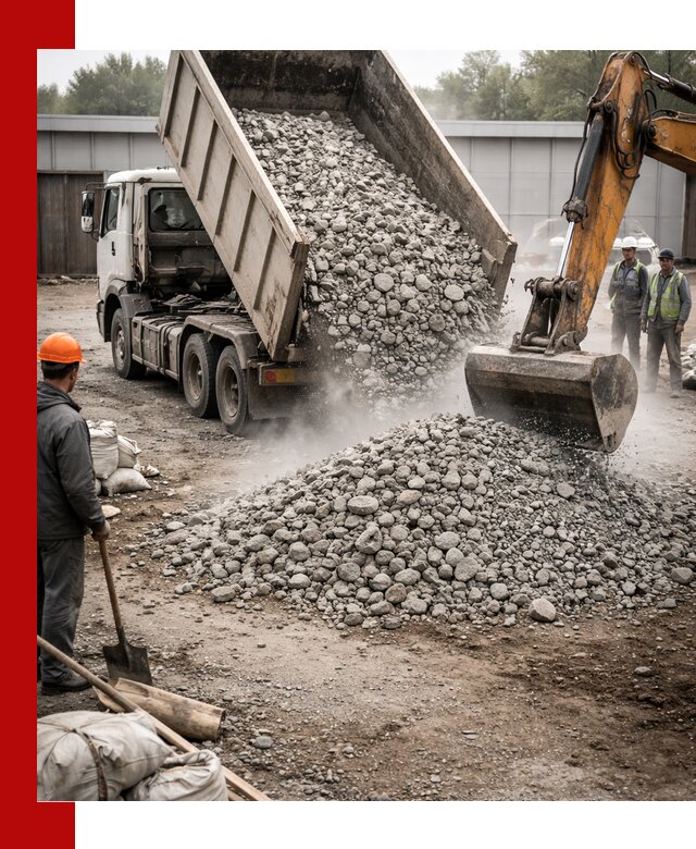 Доставка дробленого бетона в Верхнем Уфалее оптом и в розницу