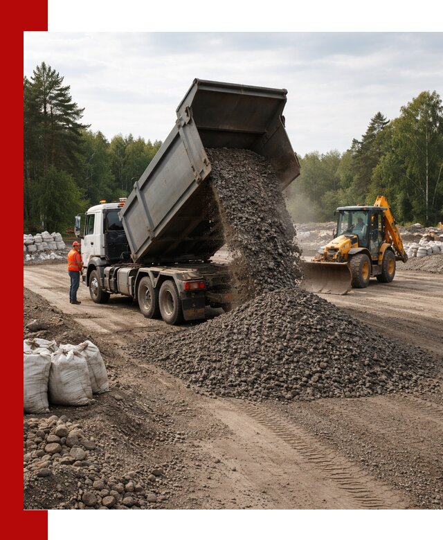 Доставка дробленого асфальта в Верхнем Уфалее для дорожных работ
