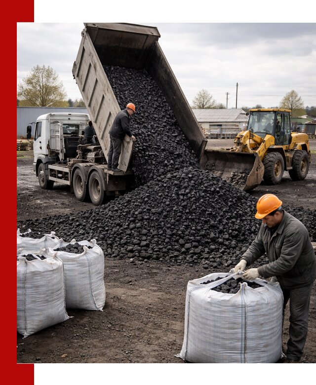 Доставка каменного угля в Верхнем Уфалее оптом и в розницу