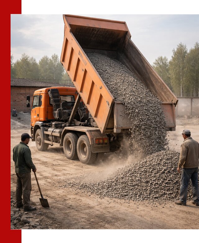 Доставка самосвалом 20 м3 в Верхнем Уфалее быстро и надежно