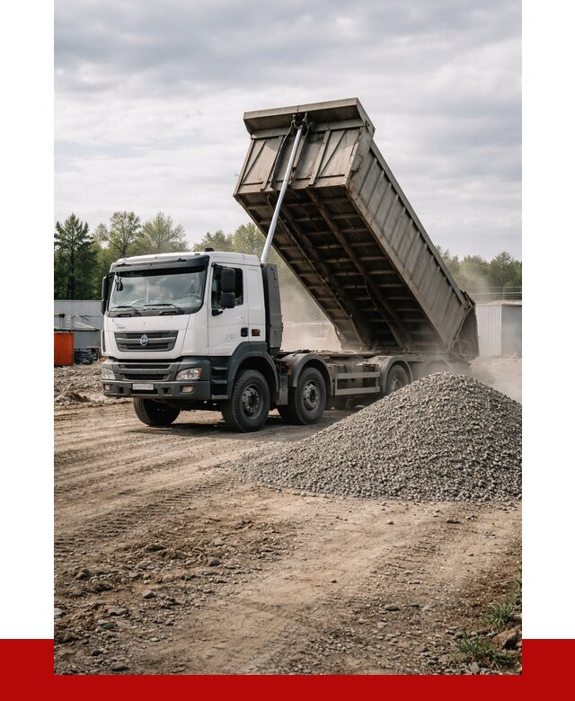 Доставка самосвалом 40 кубов в Верхнем Уфалее от 9211 р. | ПРОНЕРУДВрф