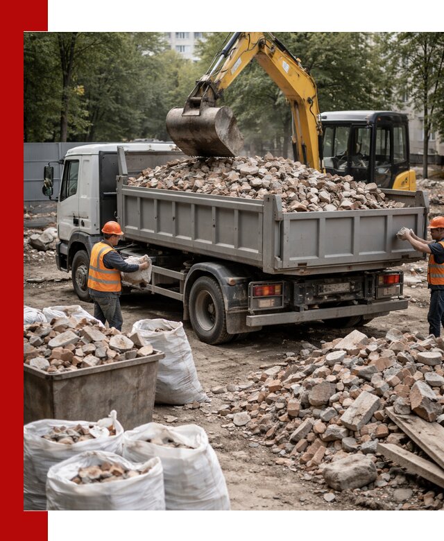 Вывоз строительного мусора в Верхнем Уфалее с самосвалами и контейнерами