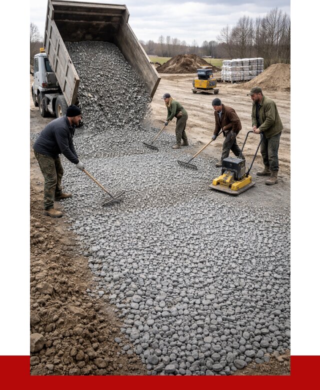 Устройство щебеночной подушки в Верхнем Уфалее от 4605 р. ПРОНЕРУДВрф